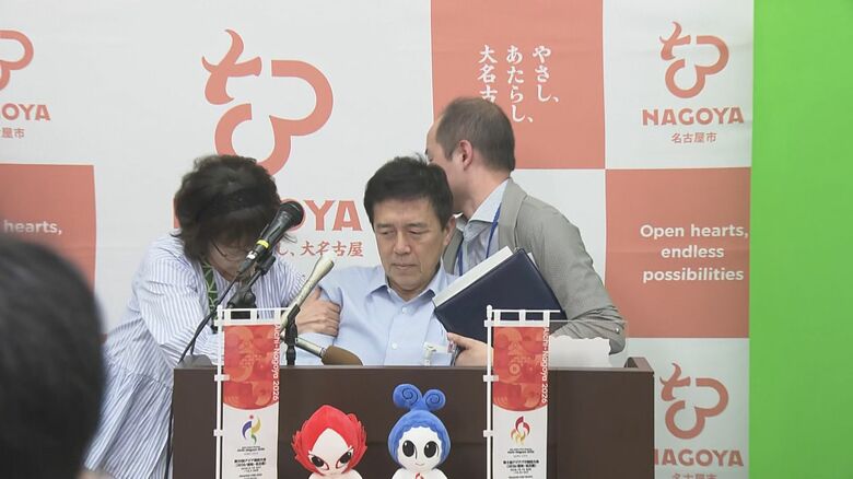 「ちょ、ちょっと気分が…」広沢名古屋市長が会見中に倒れ込み救急搬送 医師「失神の前兆のような症状ではないか」｜FNNプライムオンライン