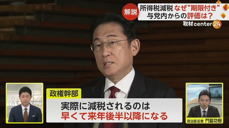 20日午前、臨時国会の焦点について話す、岸田首相