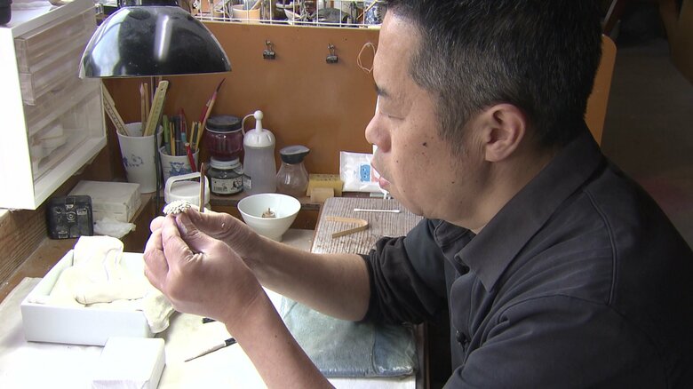 菊をひとつ製作するのに20分