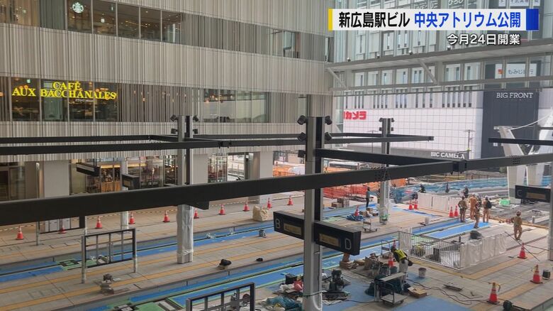 3階テラスから2階を見下ろす