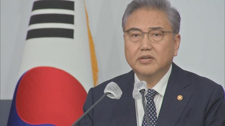 「元徴用工問題」解決策を発表する朴振外相（2023年3月）