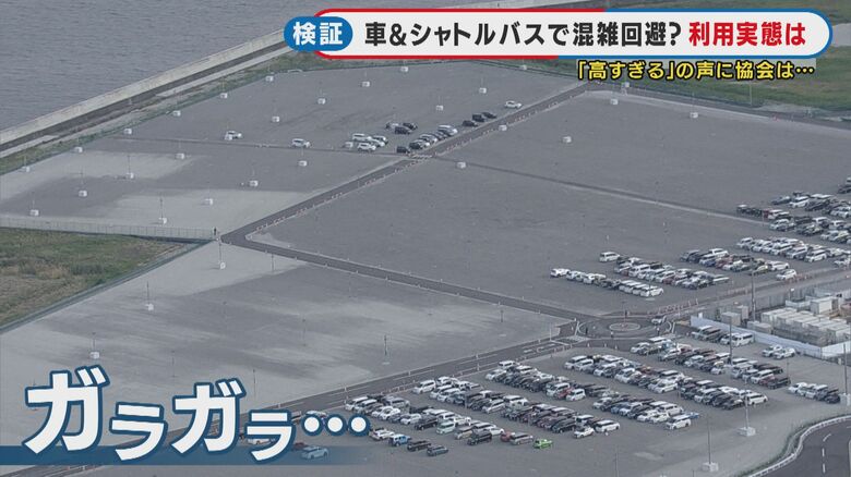 駐車場がガラガラ