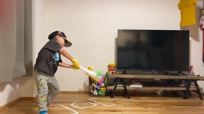 4歳児の“バッティングフォーム”が美しい…将来の夢はやっぱり野球選手? 父親と本人に聞いた
