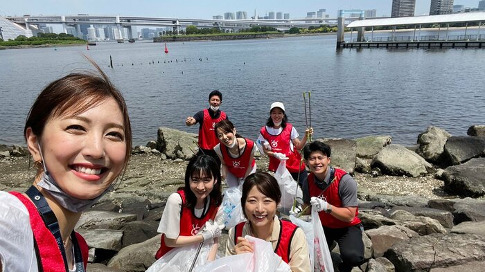 「ごみゼロの日」フジテレビアナウンサーの清掃活動