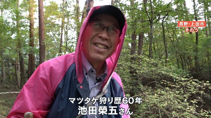 マツタケ狩り歴60年 池田榮五さん
