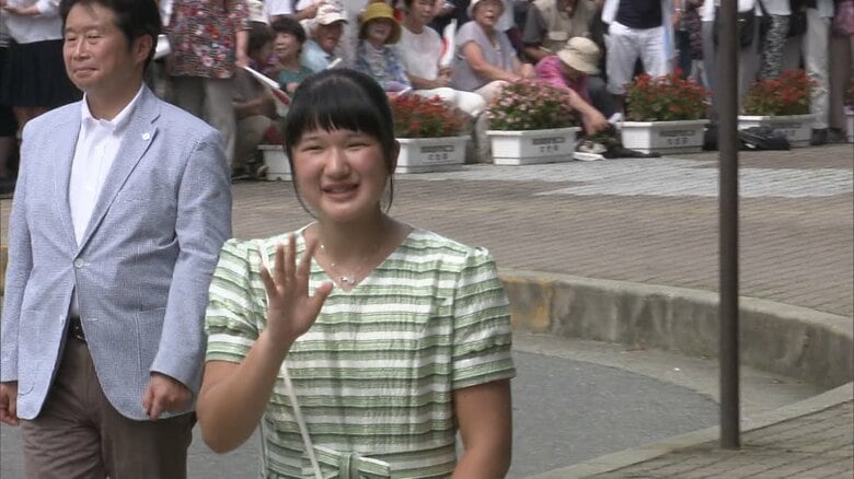 2019年の那須ご静養の際の愛子さま　緑と白の装い