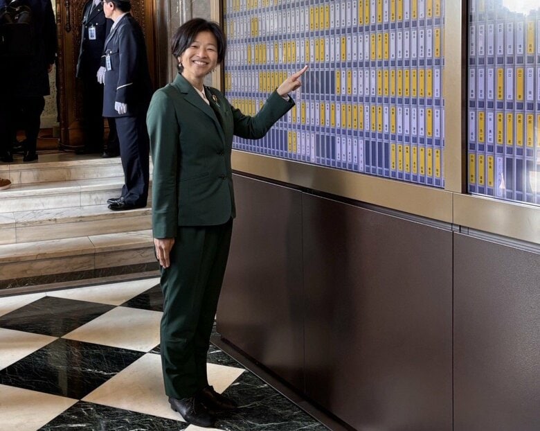 2期目の初登院日も全身緑