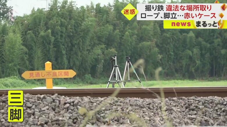 河川周辺での場所取りは禁止されているが…