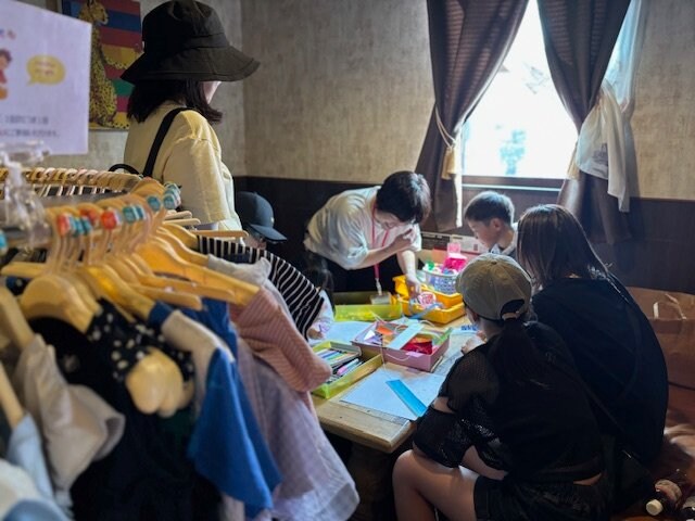 移動販売にはゲームもあって子どもたちが楽しんだ