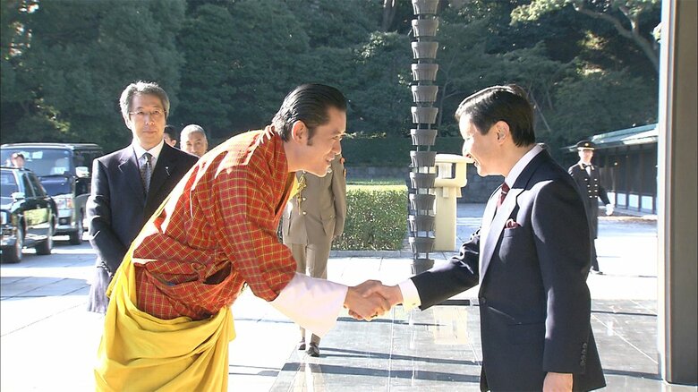 来日中のワンチュク国王夫妻の歓迎行事が行われた(2011年）