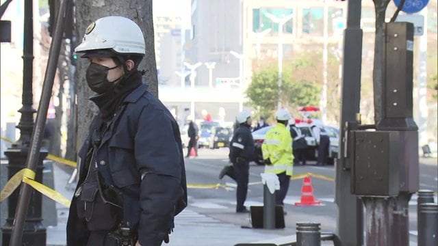 JR郡山駅前の事故現場