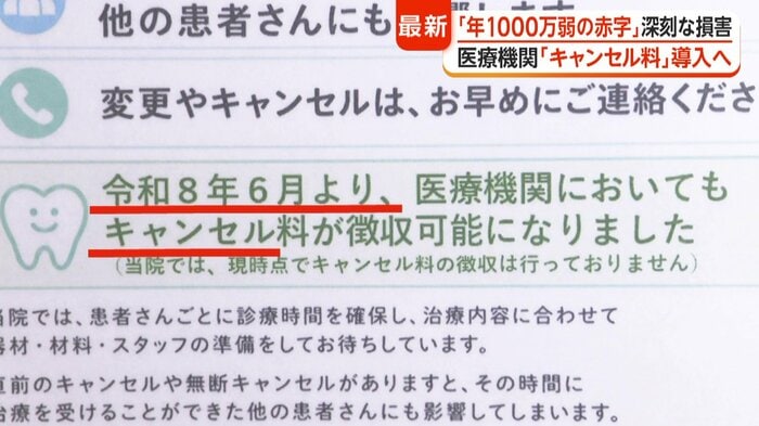 受付に貼られていた紙