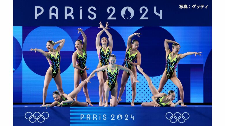 パリ五輪　アーティスティックスイミング・チームテクニカルルーティン　日本は6位｜FNNプライムオンライン