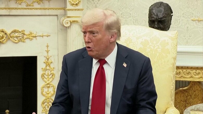 トランプ大統領「慢性静脈不全」脚にむくみで血液検査　手の甲の打撲のような痕は「頻繁な握手とアスピリンによる軽度の炎症」と説明｜FNNプライムオンライン
