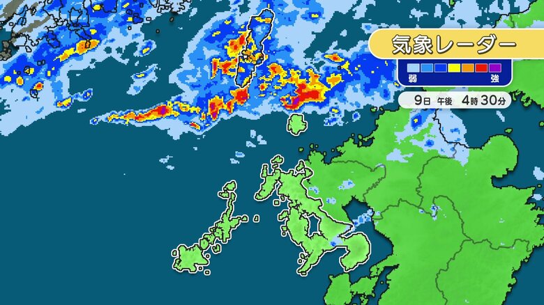 長崎県で線状降水帯発生のおそれ　9日夜のはじめ頃から10日夜のはじめ頃にかけて大雨災害発生の危険度が急激に高まる可能性　11日にかけて警報級の大雨に警戒を｜FNNプライムオンライン