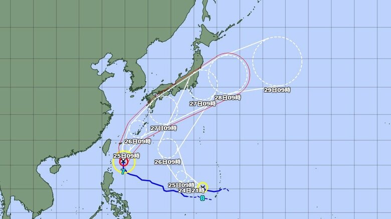 【台風情報】沖縄に接近の台風7号でトラック横転の猛烈な風も　気象庁が全般気象解説情報発表｜FNNプライムオンライン