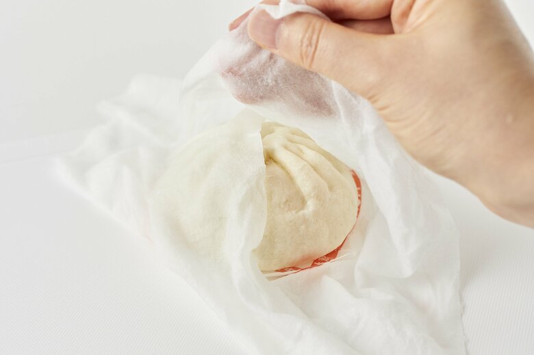 濡らしたキッチンペーパーで包んでから解凍