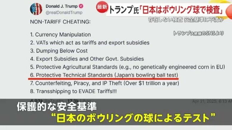 トランプ大統領のSNSより