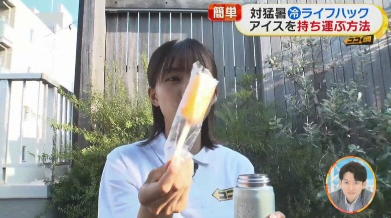 35度で1時間半放置したが、形をとどめているアイス