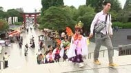 盛岡秋まつり「お稚児さん参り」子どもたちの健やかな成長願う　雨で規模縮小し盛岡八幡宮の境内のみで開催　岩手県