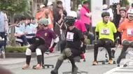 事務イスで2時間の耐久レース「いす－1グランプリ」岩手・ 奥州市で開催　26チームが周回数を競う