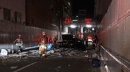 「よく生きてたなって…」ビル外壁が崩れ、高速道路の標識がタクシー直撃　ビル老朽化が原因か　大阪市