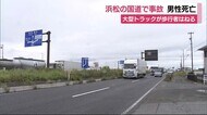 大型トラックにはねられ23歳男性が死亡 未明の国道で 浜松市