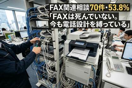 FAX関連相談が53.8%、ビジネスフォン導入は機種比較より設計条件で止まる実態を公開