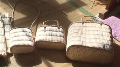 約７００年の歴史　真庭市・蒜山地域の伝統的工芸品「がま細工」作り最盛期【岡山】