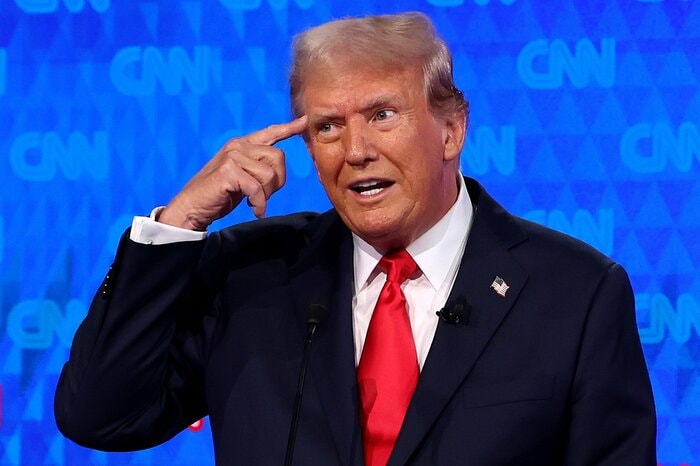 シュローダー名誉教授は「番組が始まって30分ほどで元の過激なトランプに戻った」と指摘(写真:ゲッティ)