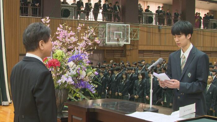 松商学園高校の入学式
