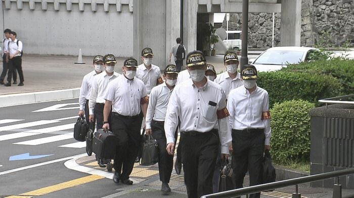 大分市議会への県警の家宅捜索(5月23日)