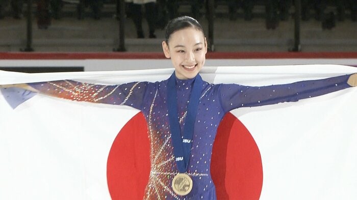 銅メダルを獲得した岡