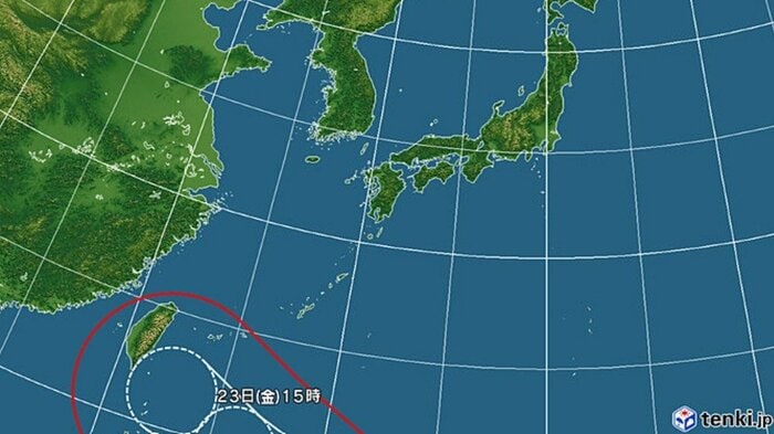 台風30号の進路予想図　日本気象協会 tenki.jpより