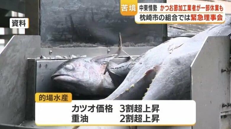 かつお節　原油高で「三重苦」　枕崎・山川で休業相次ぎ生産停滞｜FNNプライムオンライン