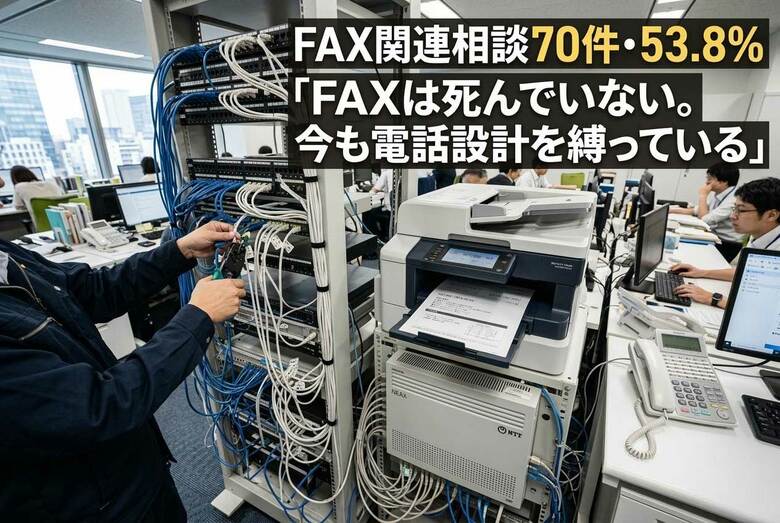 FAX関連相談が53.8%、ビジネスフォン導入は機種比較より設計条件で止まる実態を公開