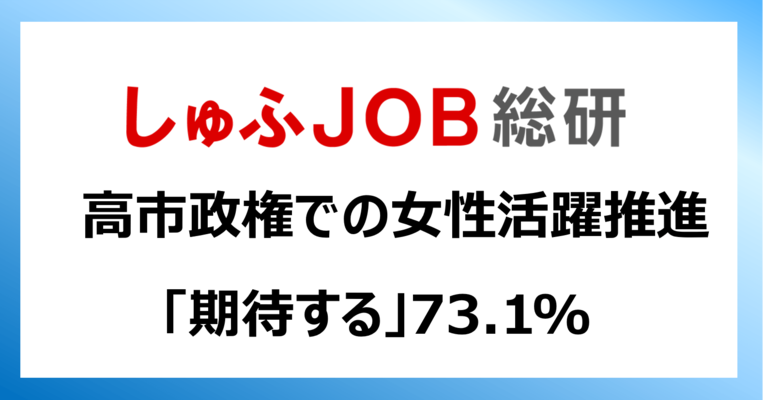 高市政権での女性活躍推進、就労志向の女性はどう見ている？「期待する」73.1%