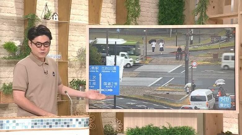 【広島】あすにかけて大雨に警戒　青坂気象予報士解説「雨雲のかかり具合によっては警報級の大雨の恐れも」｜FNNプライムオンライン