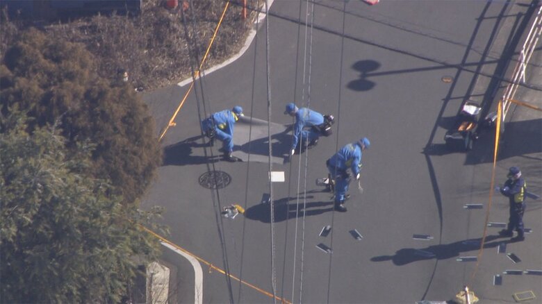 事件が起きた現場(6日午前 神奈川・川崎市)