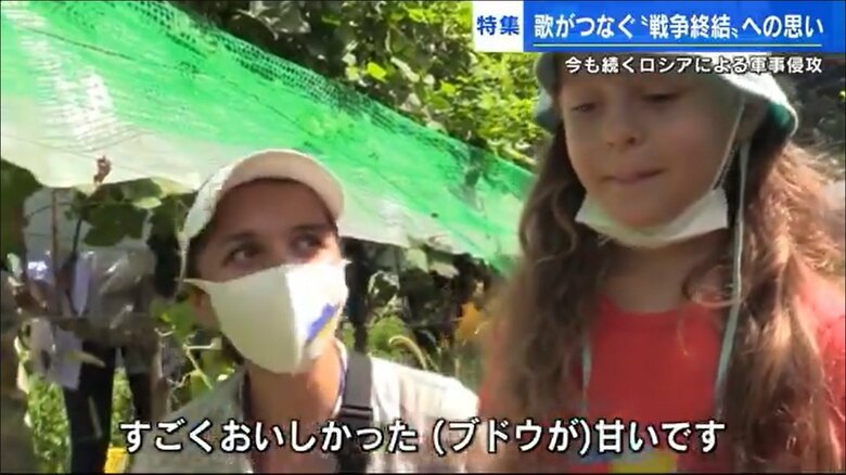 9月にはぶどう狩りを体験