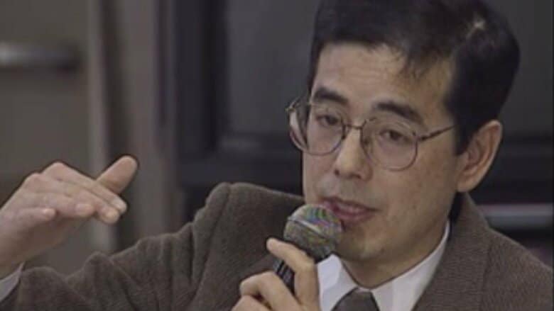 無期懲役となった林郁夫受刑者（1995年 オウム真理教の会見）