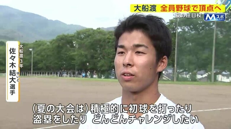 佐々木結大選手（3年）
