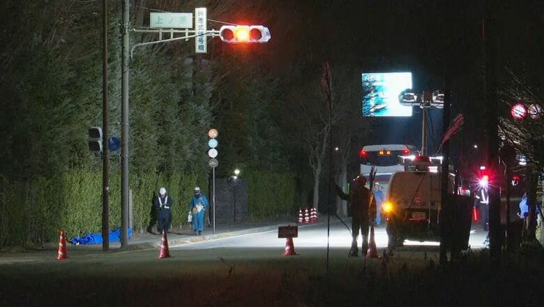 事故現場（軽井沢町　12月1日）