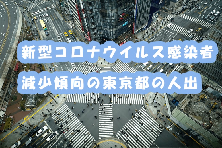 新型コロナウイルス感染者減少傾向の東京都の人出