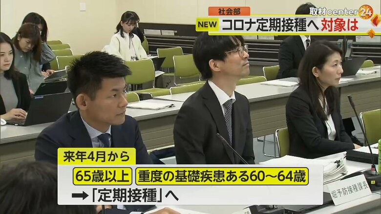 新型コロナのワクチンについて、「定期接種」にすることを了承