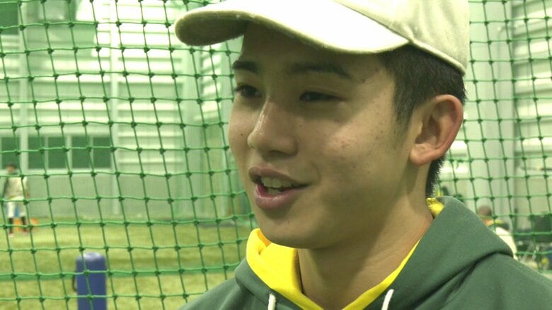「本番で力出し切り、地域に元気届けたい」と語る田中大地主将