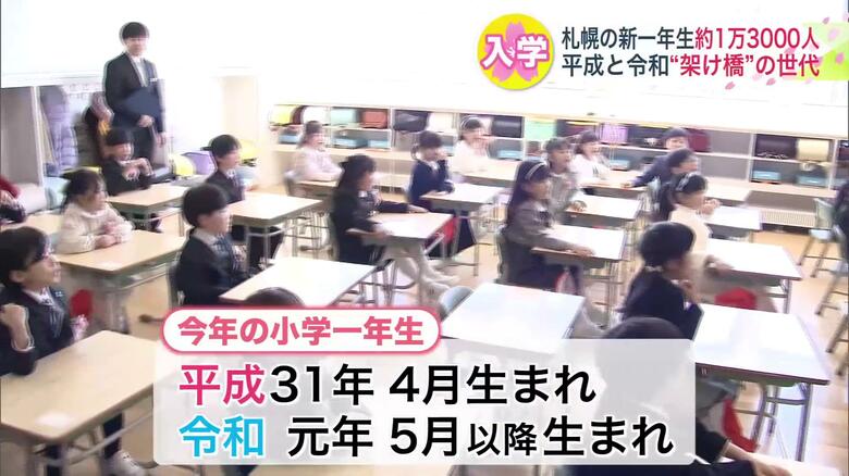 今年の小学一年生には生成生まれと令和生まれが
