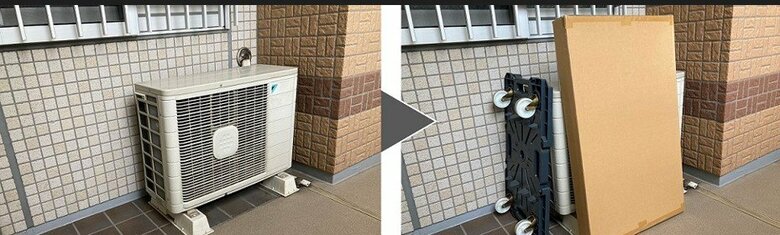 室外機周辺に障害物を置かないようにする（提供：ダイキン工業）