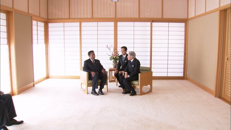 平成26（2014）年　パラオ大統領と懇談された天皇陛下