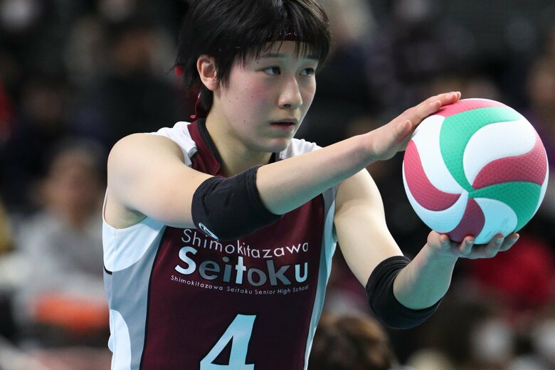 下北沢成徳時代の石川真佑（写真提供：月刊バレーボール）